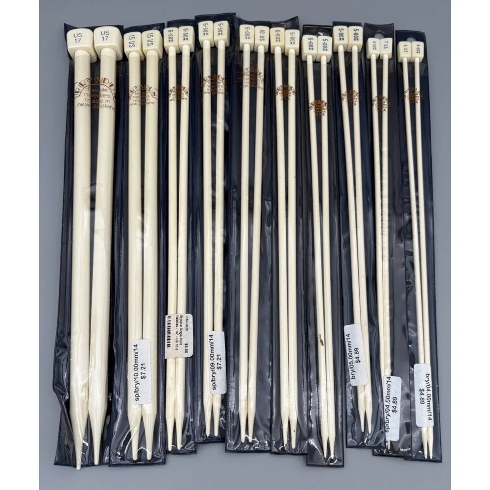 Lot of 10 Bryspun‎ Crochet Flexible Knitting Needles 14